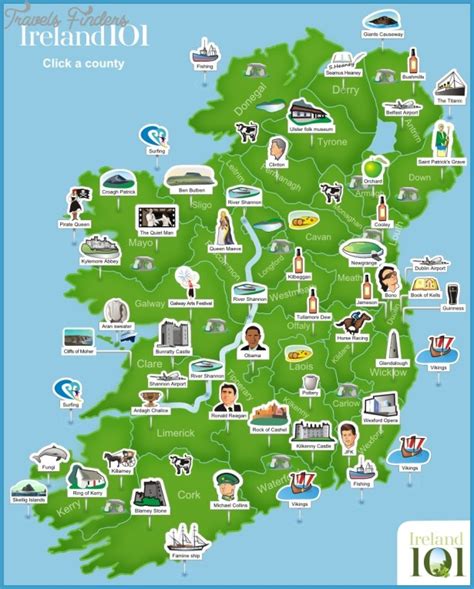 tourist map of ireland.
